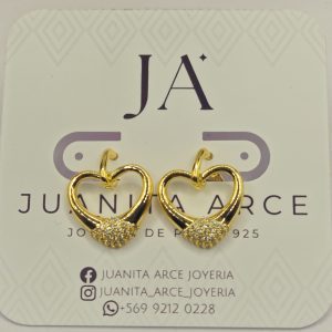 Aro Corazón Enchapado 24K