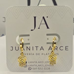 Aros Enchapado Oro 24K Brillos