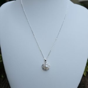 Cadena y Colgante Perla y Circones 45 cm