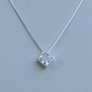 Cadena Cola de Topo y Solitario Rombo 40 cm