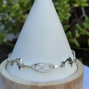 Pulsera Delfines Óvalos Entorchados